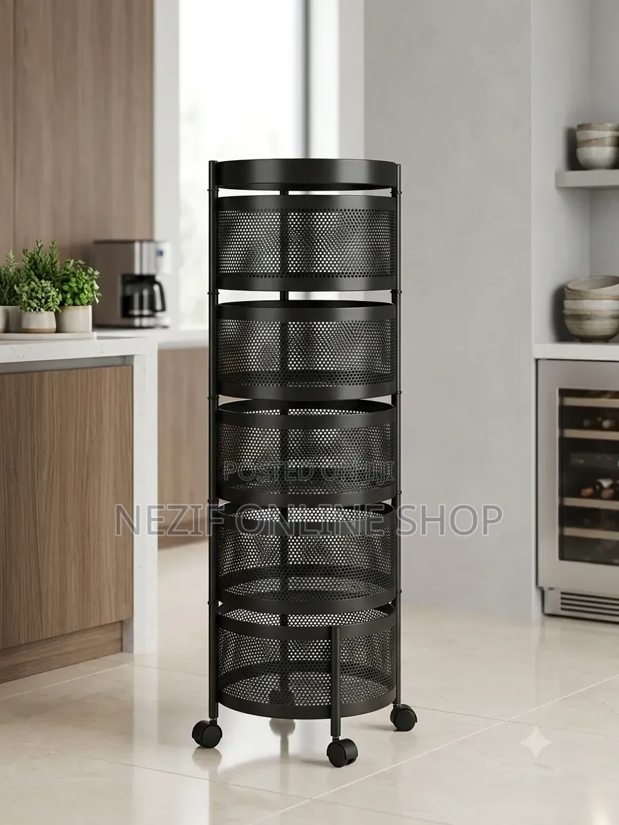 5 Layer Moveable Kitchen Storage Rack