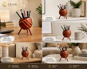 Handcrafted Natural Gourd Pen Pencil Holder