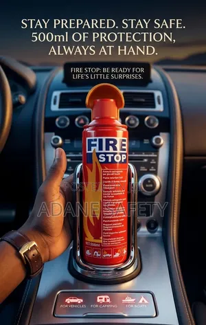 500ml Fire Extingui$her Esat Matfya for Your Car 撤 欧瑞 石头喔 Safety