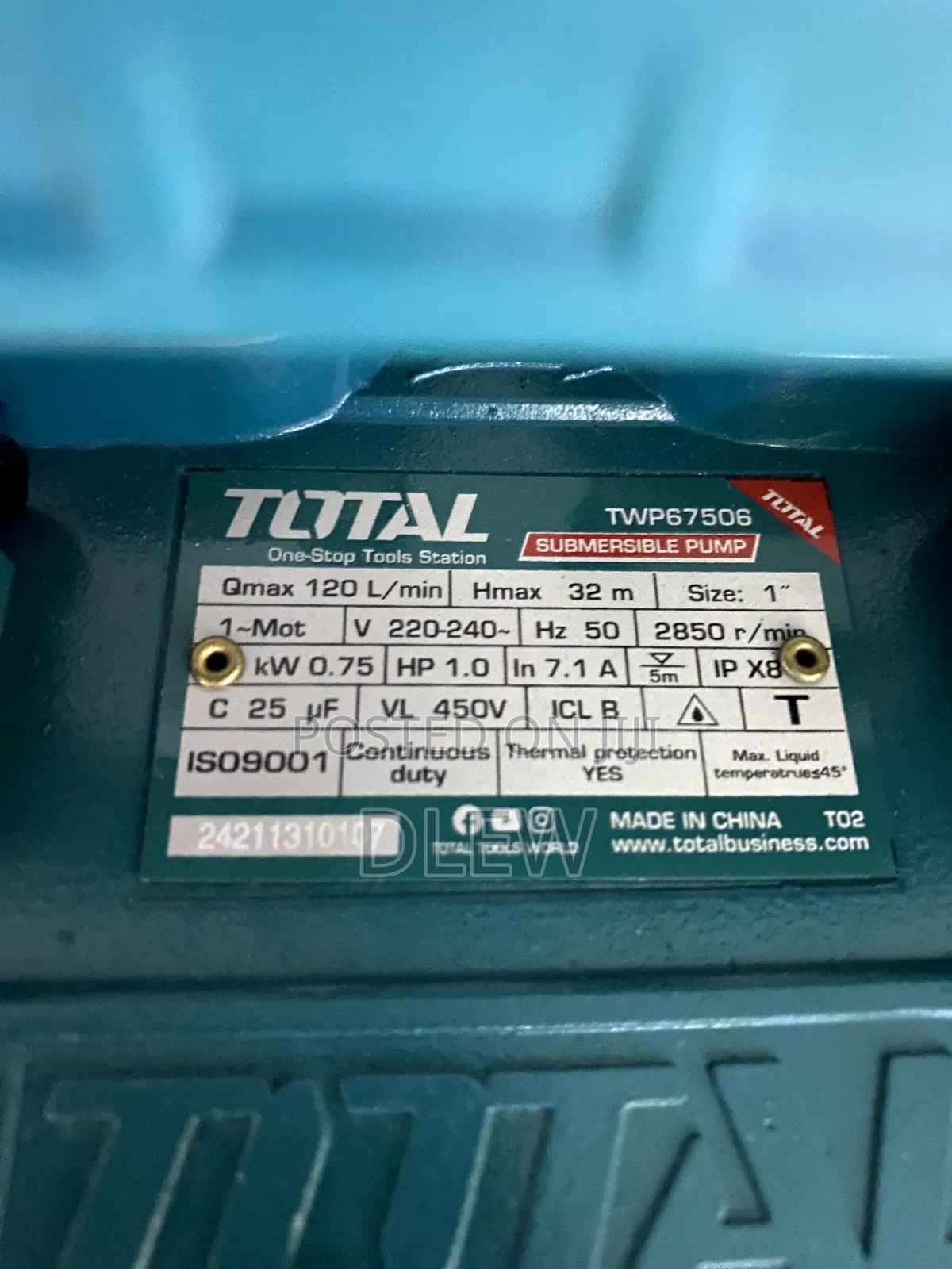 Total Water Pump 1hp