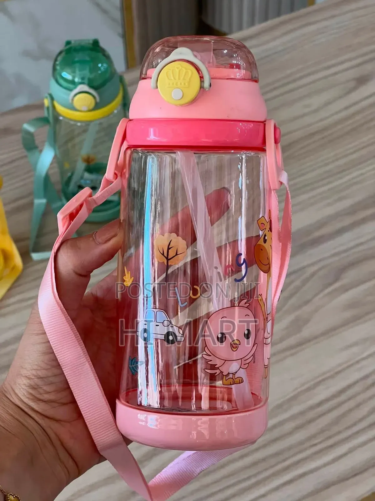 Giraffe Push and Open Kids Water Bottle