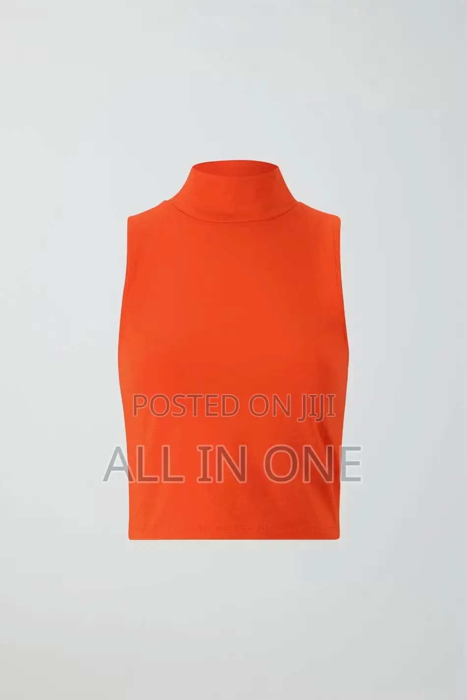 Orange Turtle Neck Cutesy Top