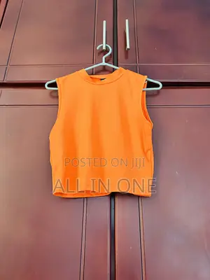 Orange Turtle Neck Cutesy Top