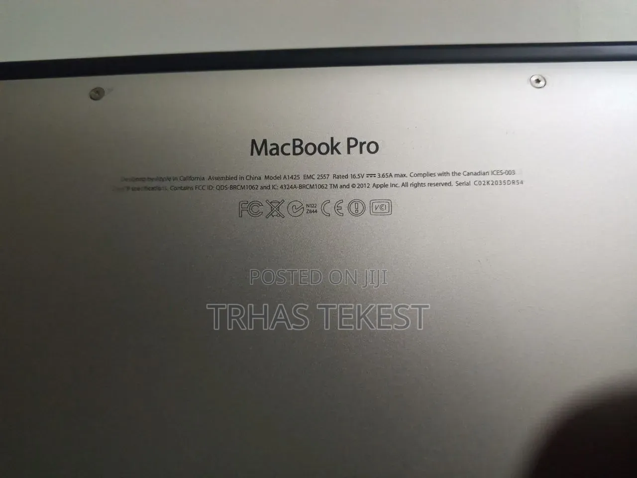 Laptop Apple MacBook 2012 8GB Intel Core i5 HDD+SSD 256GB