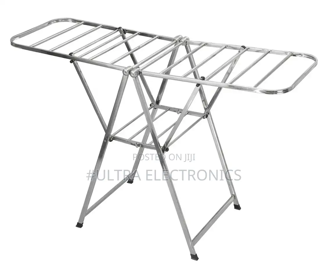 Foldable Floor-Mounted Clothes Drying Rack