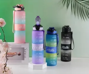 1litre Capacity Hello Water Bottle With Time Marker