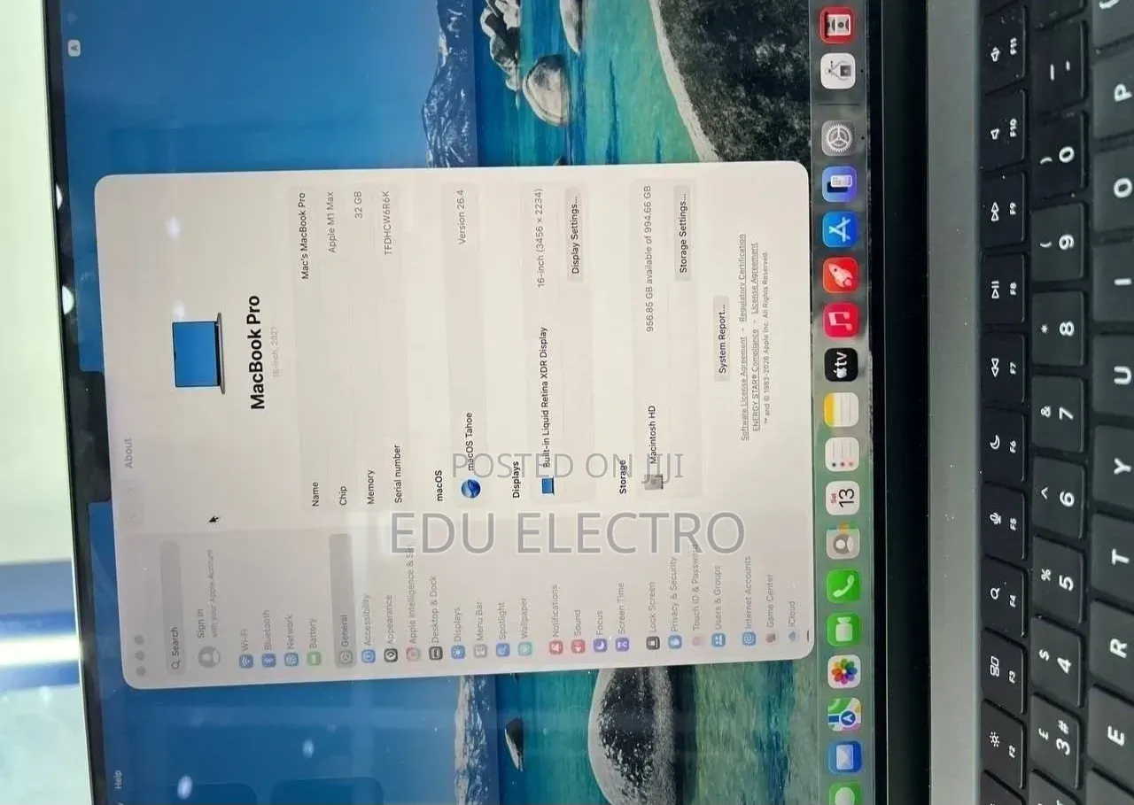 New Laptop Apple MacBook Pro 2021 M1 Max 32GB Apple M1 Max SSD 1T