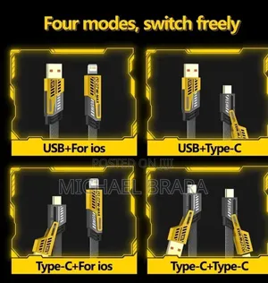 አዲስ 4-in-1 መልቲ-ፈንክሽን ቻርጀር ኬብል