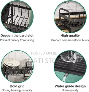 2 Tier Stainless Still Dish Drainer Rack