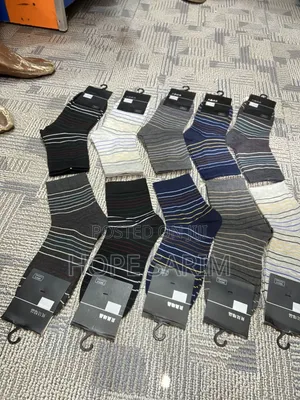 Striped Color-Block Cotton Socks:
