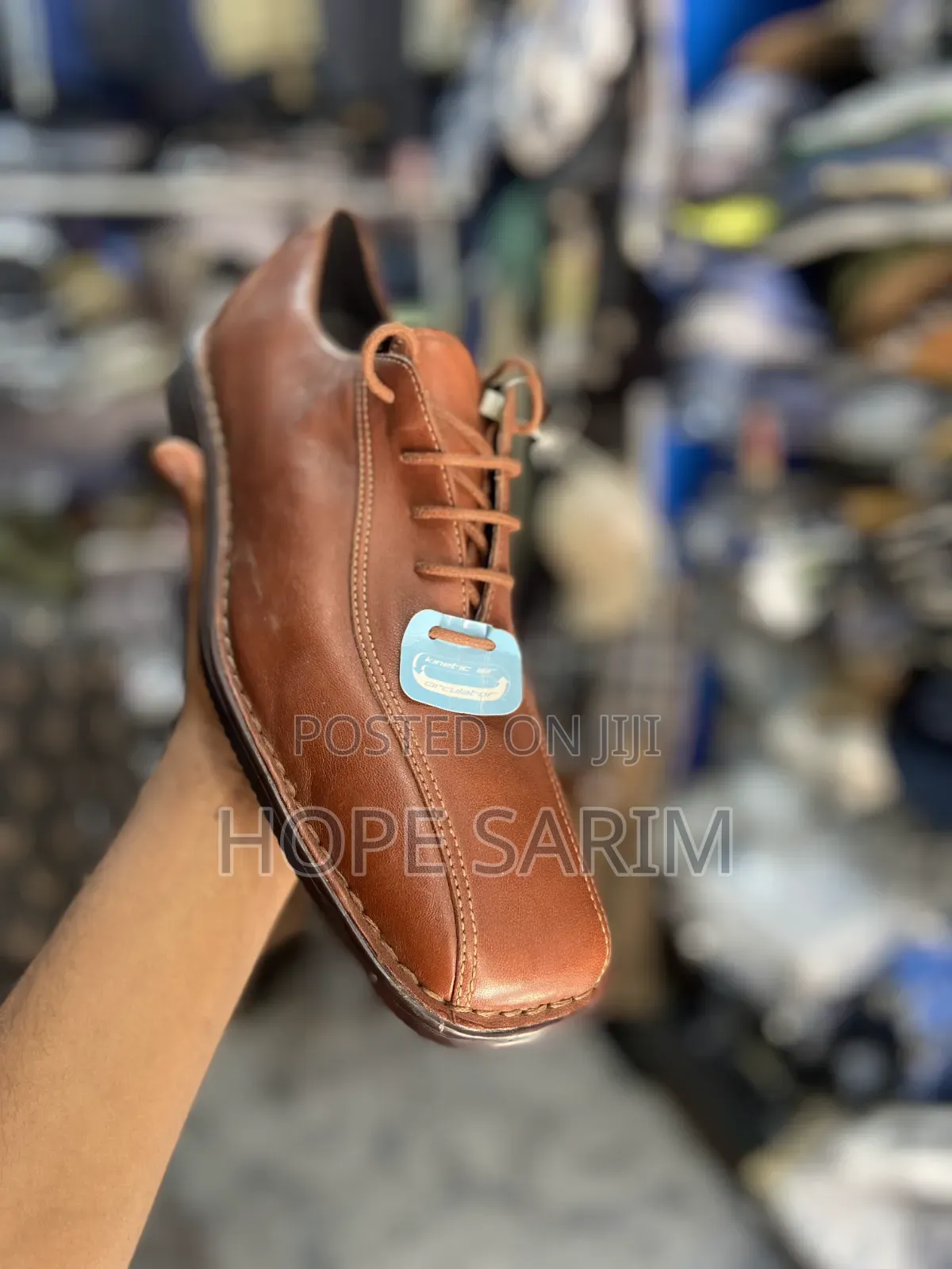 Kinetic Air Cognac Leather Shoes: