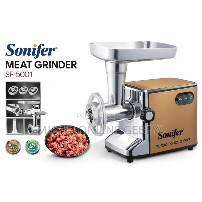 Sonifer Heavy Duty and 3000W High-Powered Meat Grinder/ Free Delivery