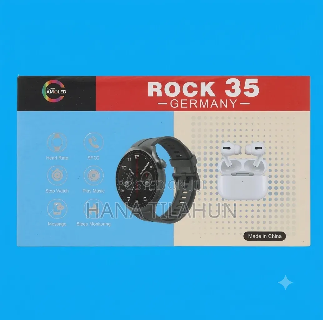 Rock 35 Smartwatch and Earbuds Combo