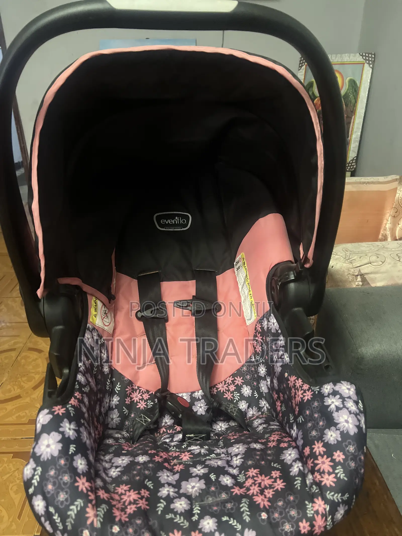 Evenflo Baby Carrier Infant Car Seat (Pink / Floral) (Best Overall)