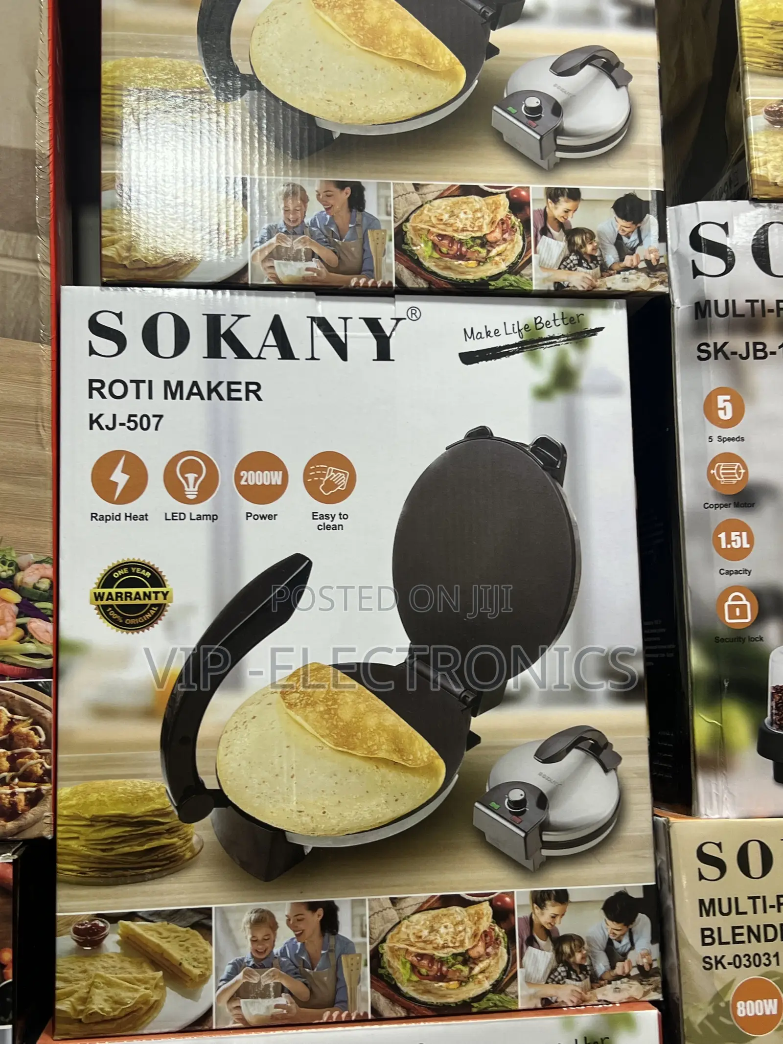 SOKANY Roti Maker. Its 2000W Rapid Heating System