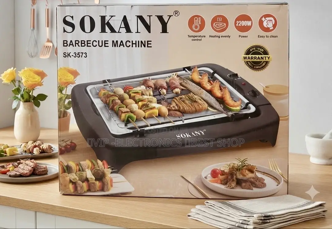 SOKANY Barbecue Grill 2200W Electric– Temperature BBQ Machine