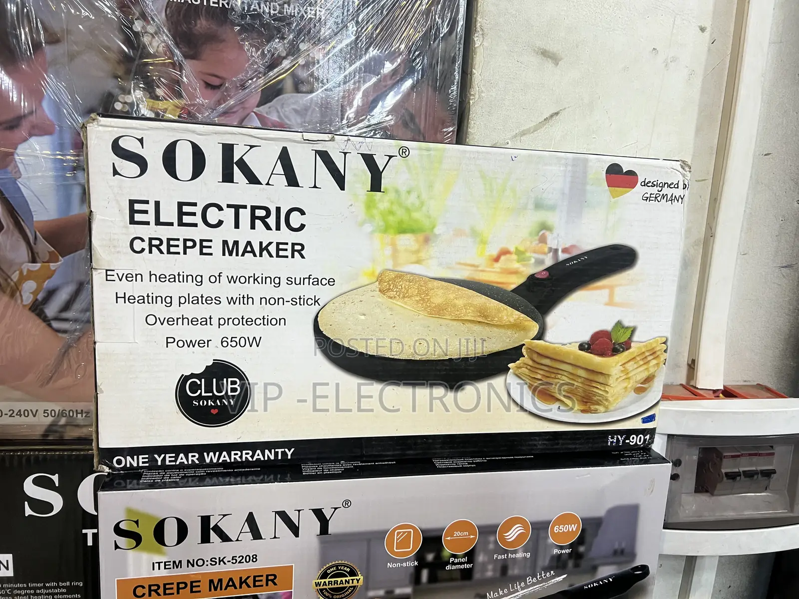 SOKANY Electric Crepe Maker. Featuring a 650W