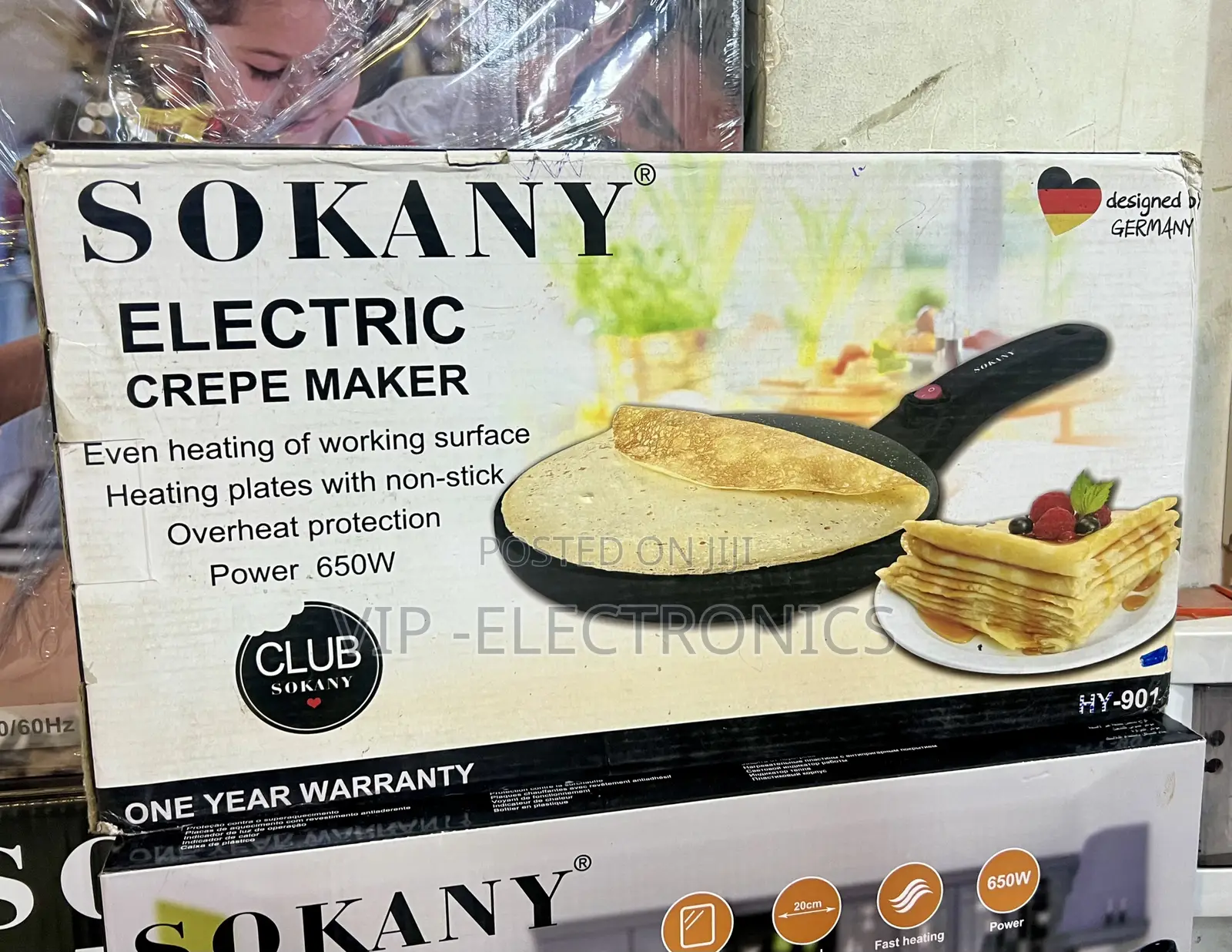 SOKANY Electric Crepe Maker. Featuring a 650W