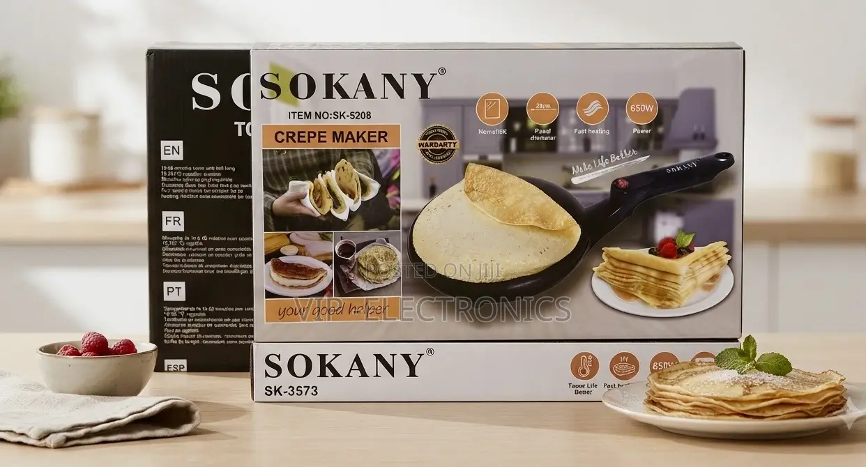 SOKANY Crepe Maker. Designed With a Non-Stick Cooking
