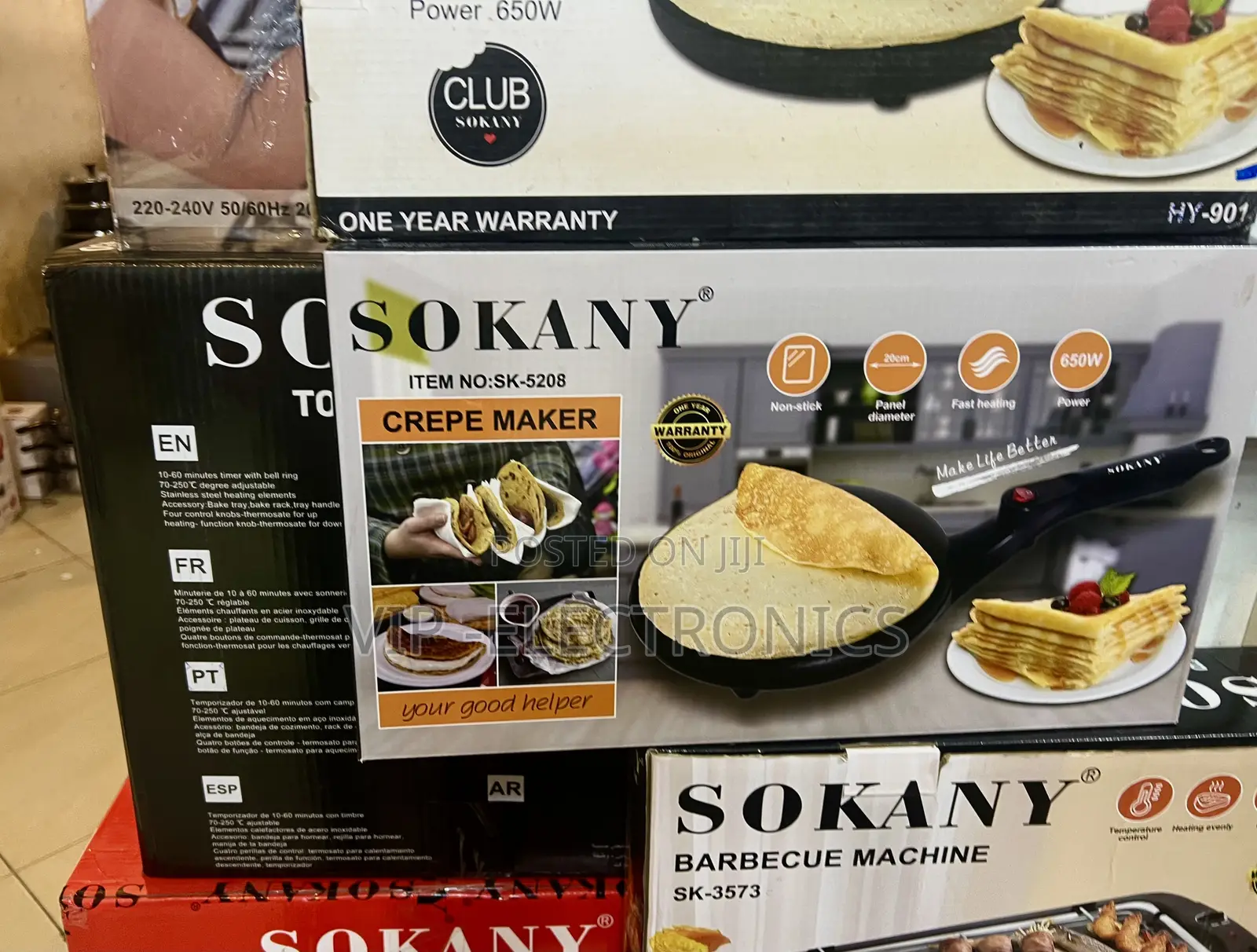 SOKANY Crepe Maker. Designed With a Non-Stick Cooking