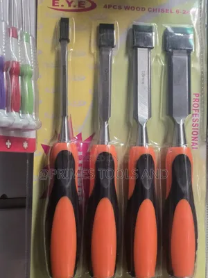 Piece Woodworking Chisel Set Featuring Ergonomic Orange