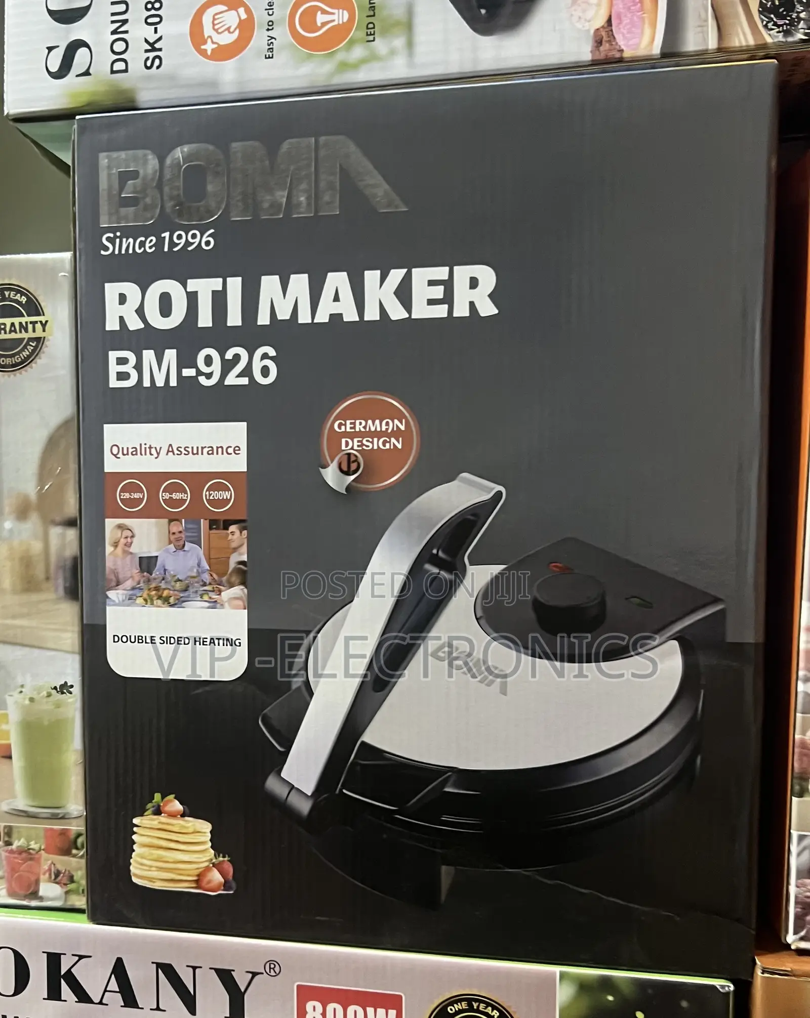 BOMA Roti Maker – 1200W Non-Stick Chapati Flatbread Maker