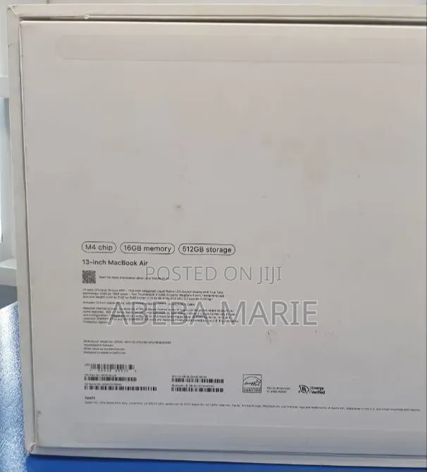 New Laptop Apple MacBook Air 2025 M4 16GB Apple M4 SSD 512GB