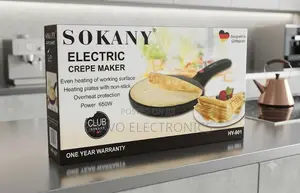  Sokany Electric Crepe Maker HY-901 – 650W | Premium Pancake Maker 