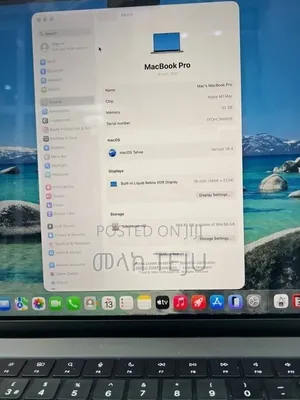 New Laptop Apple MacBook Pro 2021 M1 32GB Apple M1 SSD 1T