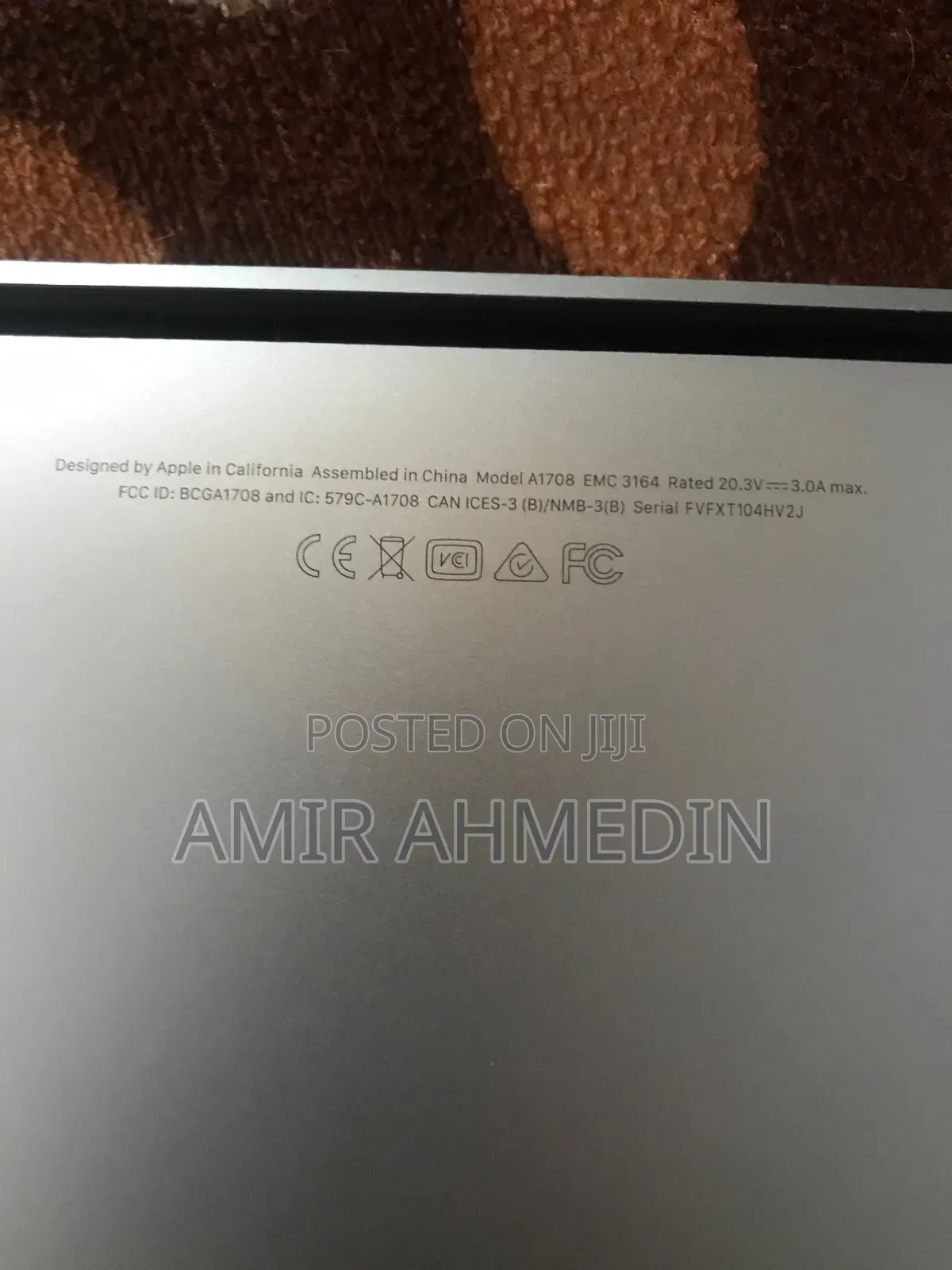 Laptop Apple MacBook Pro 2018 16GB Intel Core i5 SSD 16 GB