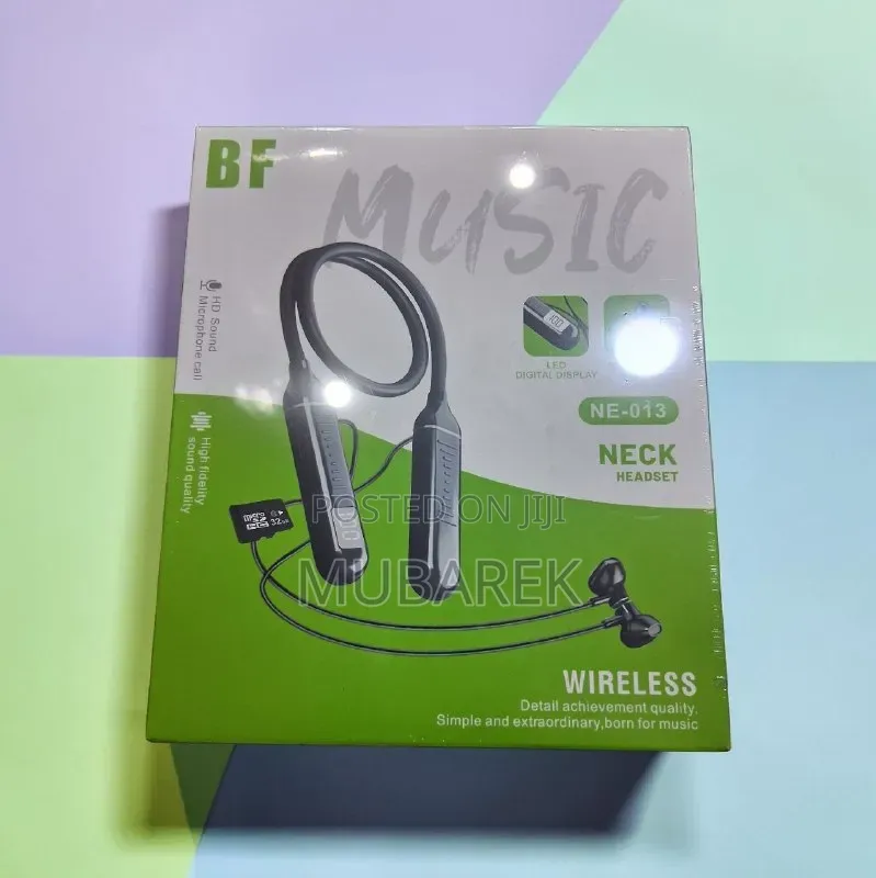 Wireless Neckband Headphones With Real-Time LED Display