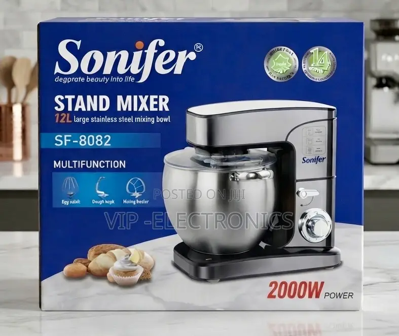 Sonifer Stand Mixer 12L– 2000W Heavy-Duty Multifunction Kitchen Mixer
