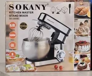 SOKANY Stand Mixer 6L Kitchen Master – 1600W Multifunction Food Mixer