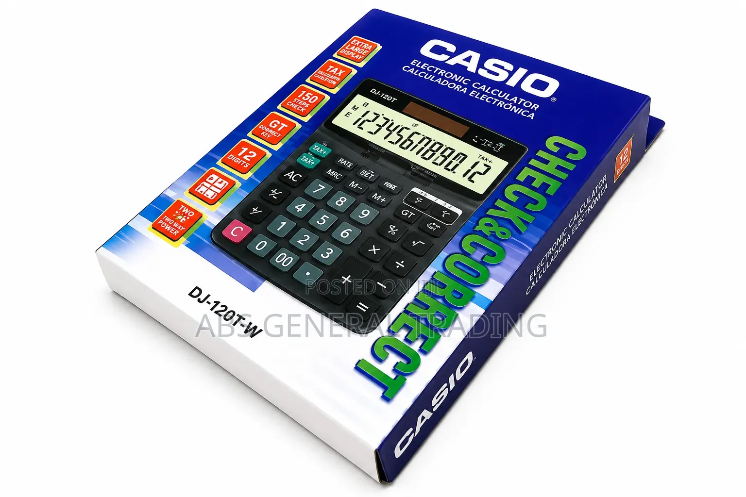 ኦሪጅናል Casio DJ-120T የሂሳብ ማሽን (Electronic Calculator)
