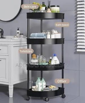 4 Tier Moveable Corner Storage Rack
