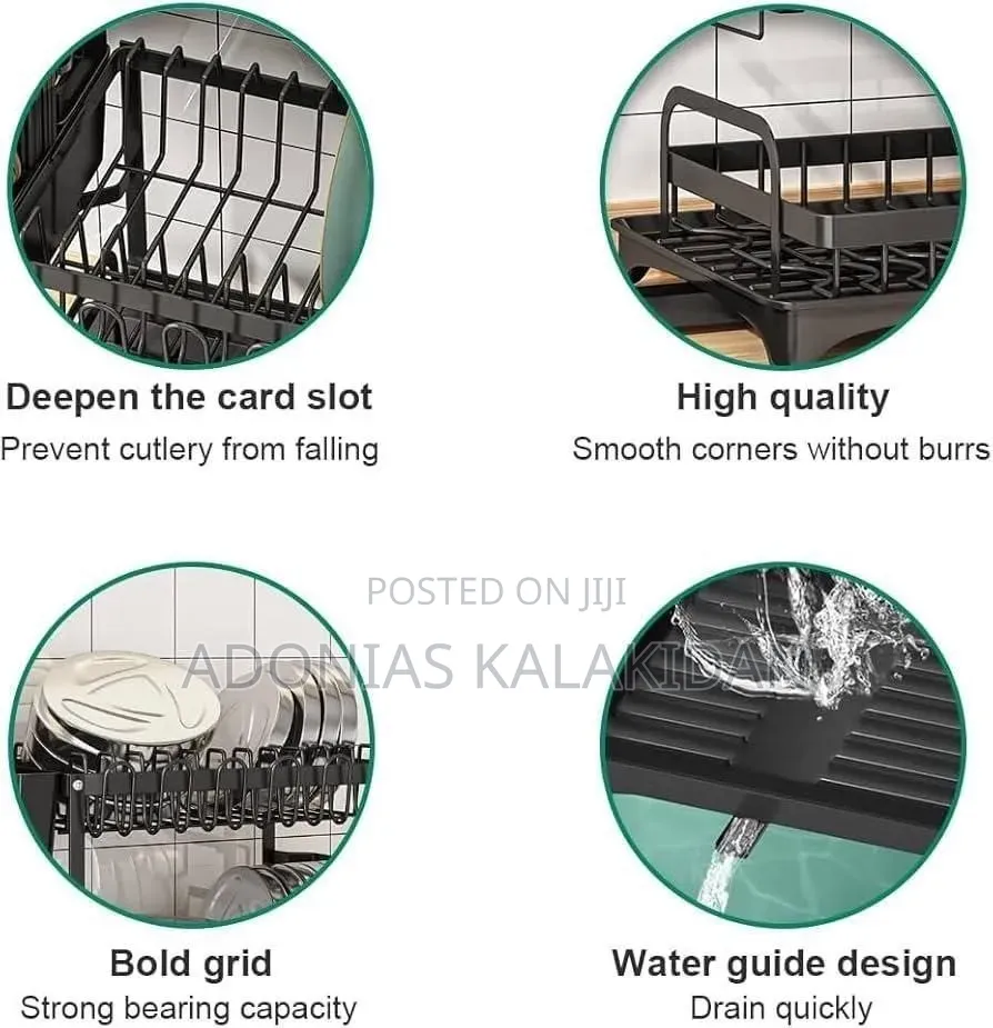 2 Tier Stainless Still Dish Drainer Rack