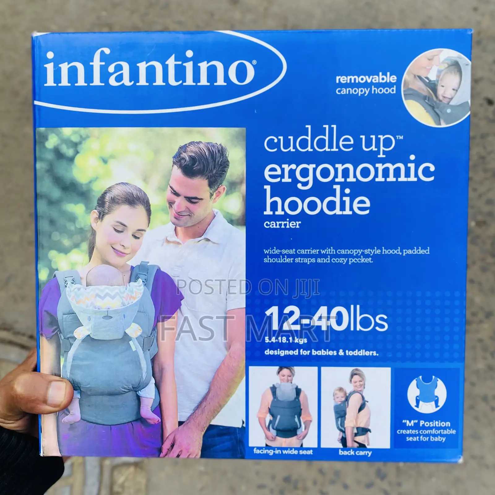 Infantino Baby Carrier (ባለ ኮፍያ)