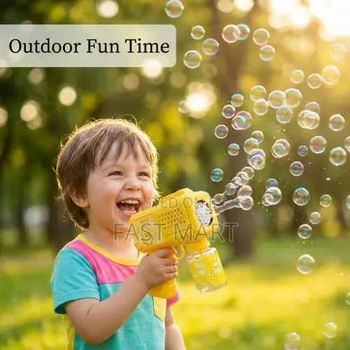Bubble Machine Rocket Launcher for Kiddies Out-Door Play Toy