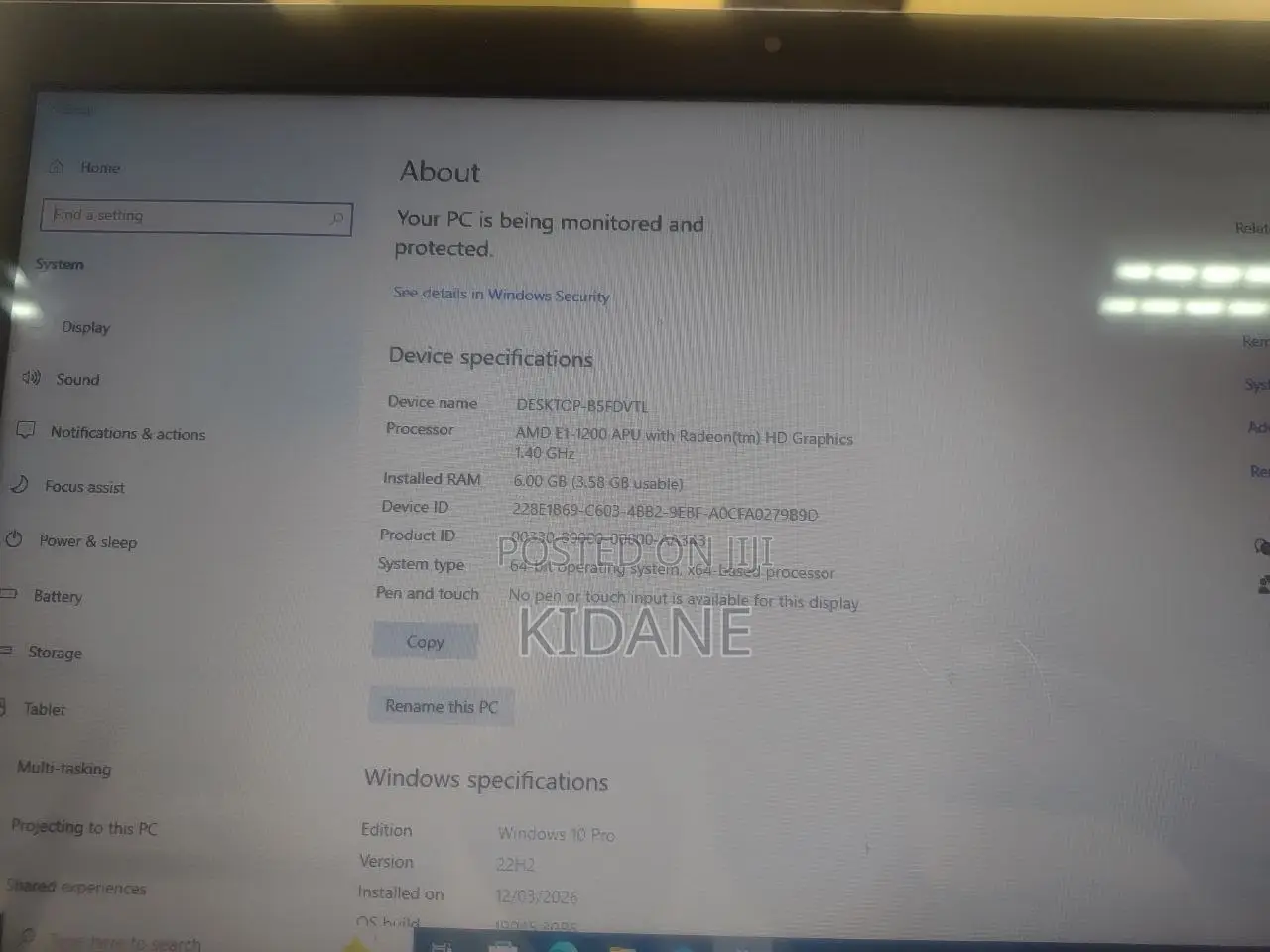 Laptop 4GB Intel Core i3 HDD 500GB