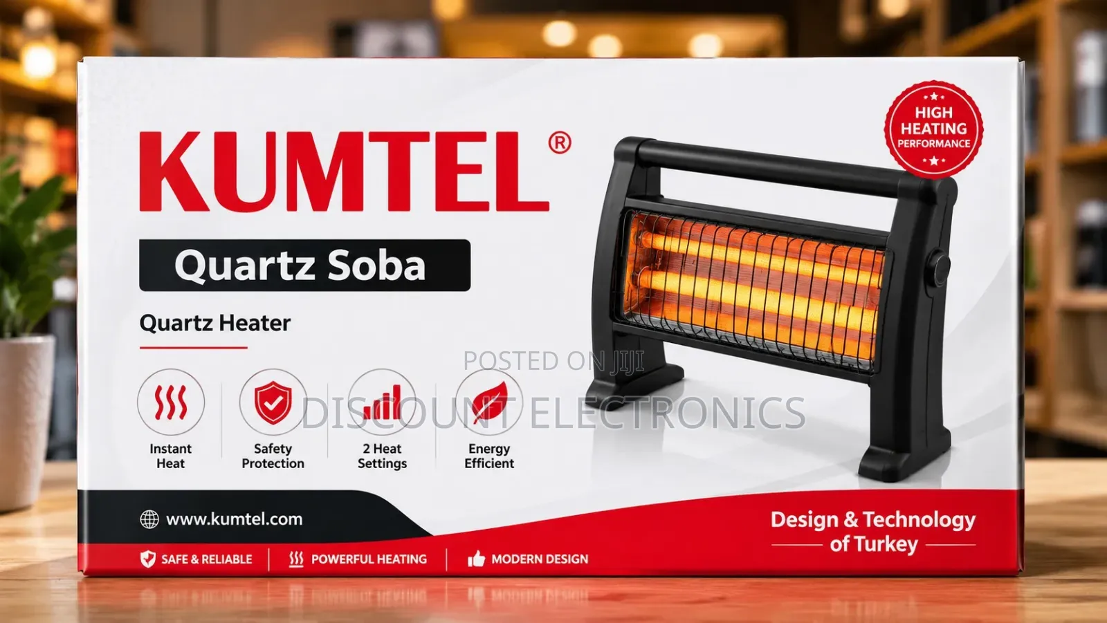 ​Kumtel Quartz Soba Electric Heater Packaging