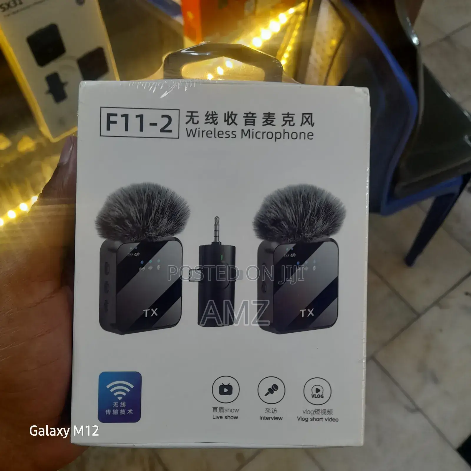 F11-2 Wireless Lavalier Microphone (2TX+1RX) – Plug Play