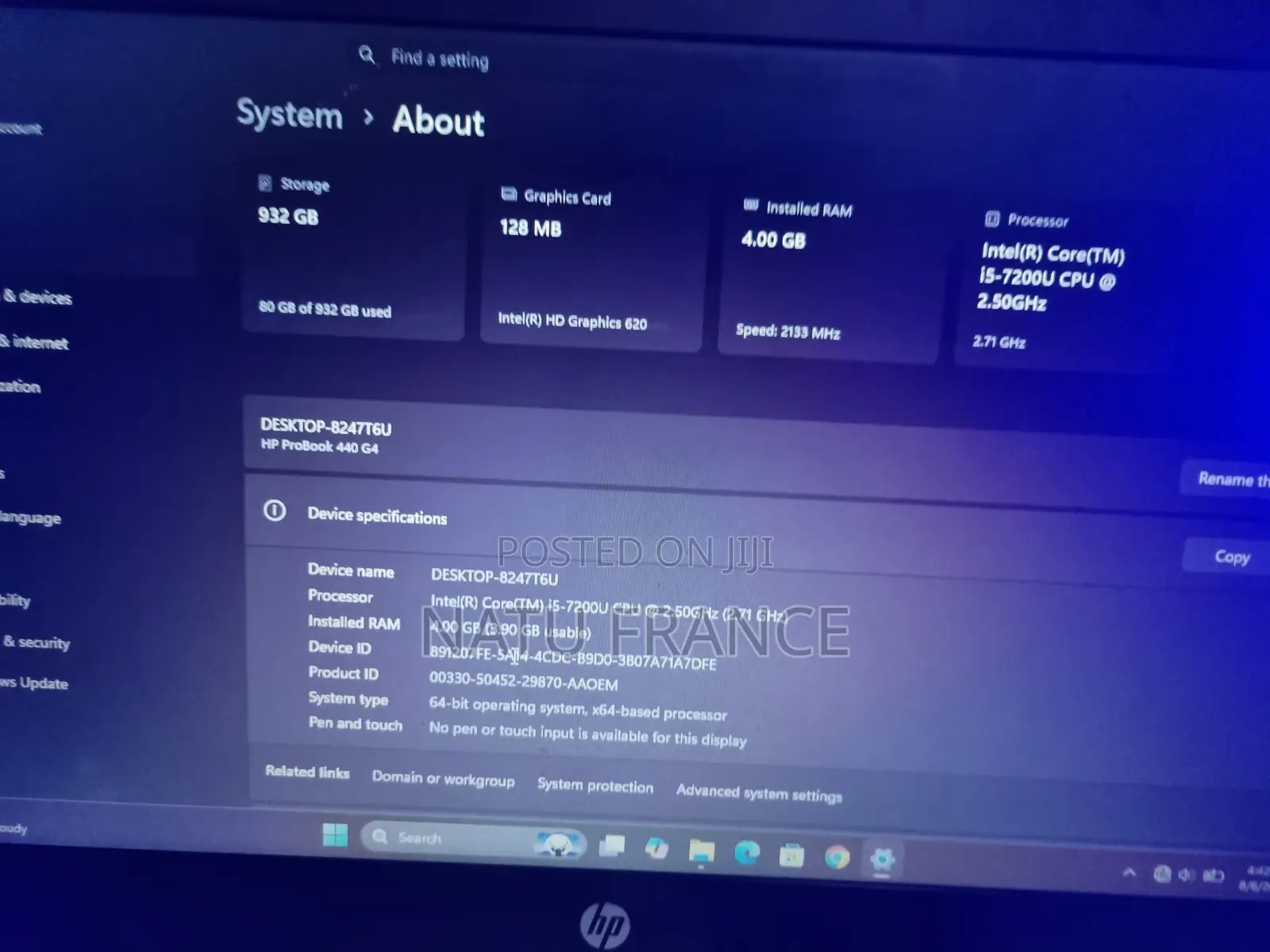 Laptop HP ProBook 440 G4 4GB Intel Core i5 HDD 1T