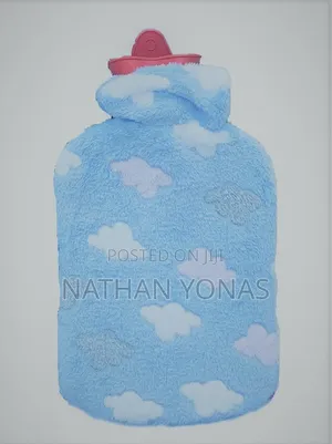 Hot Water Bottle With a Soft Plush Cover