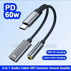 USB-C to 3.5mm Headphone + Charger Adapter