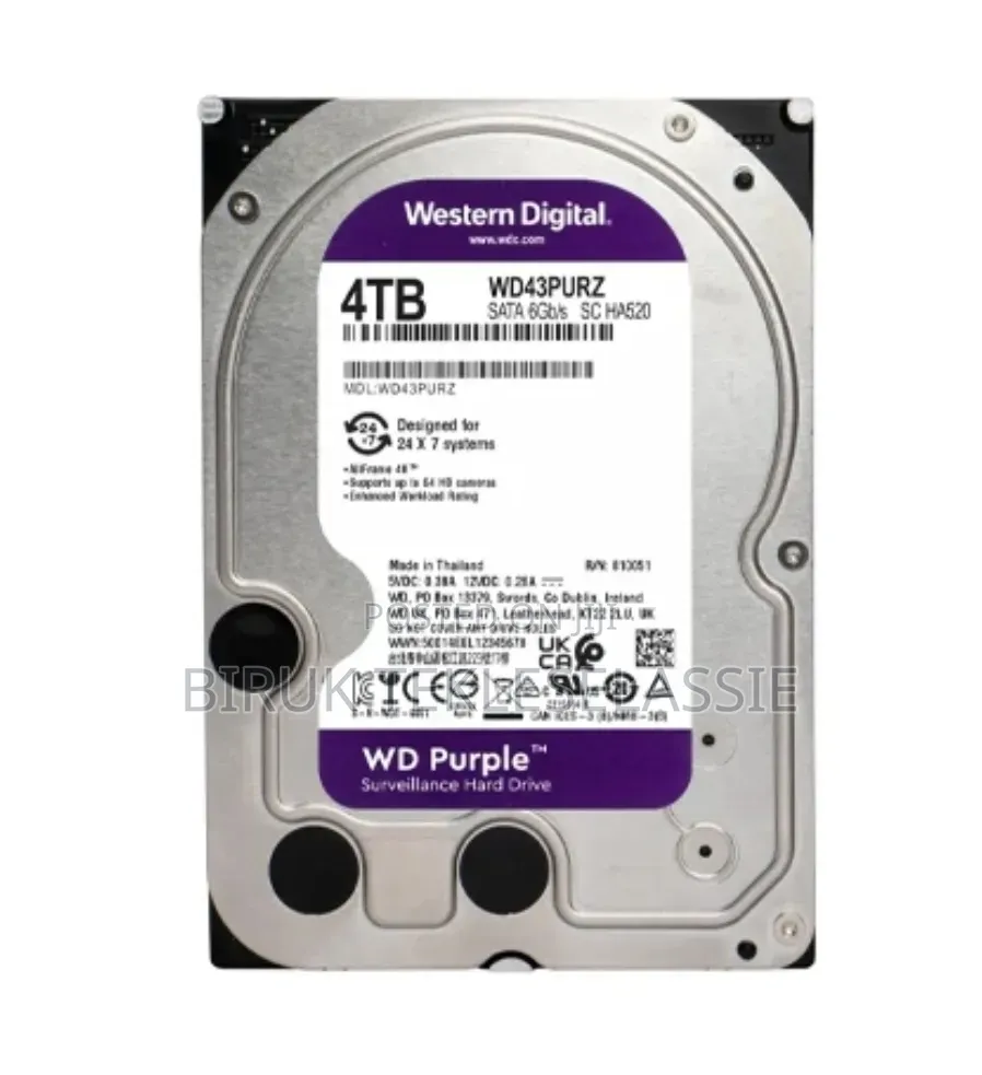 Western Digital Purple 2TB 4TB Surveillance Hard Drive Harddisk