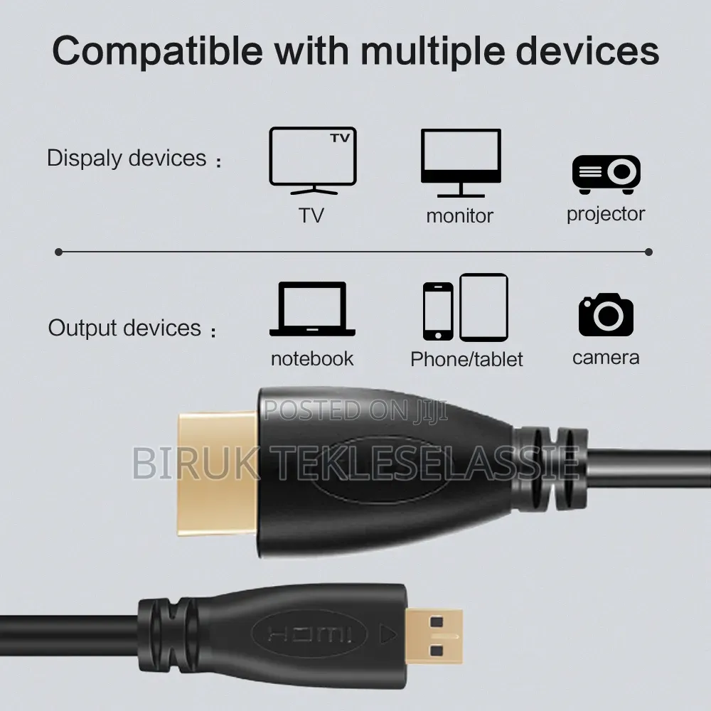 Micro HDMI to HDMI Cable 1.5 Meter