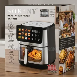 Sokany 10L Digital Air Fryer 2600W With Viewing Window – Brand New