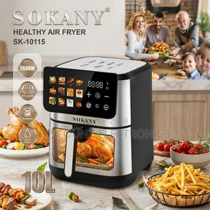 Sokany 10L Digital Air Fryer 2600W With Viewing Window – Brand New