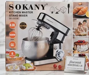 ​SOKANY Kitchen Master6.0L Stand Mixer 1600W Electric Food Dough Mixer