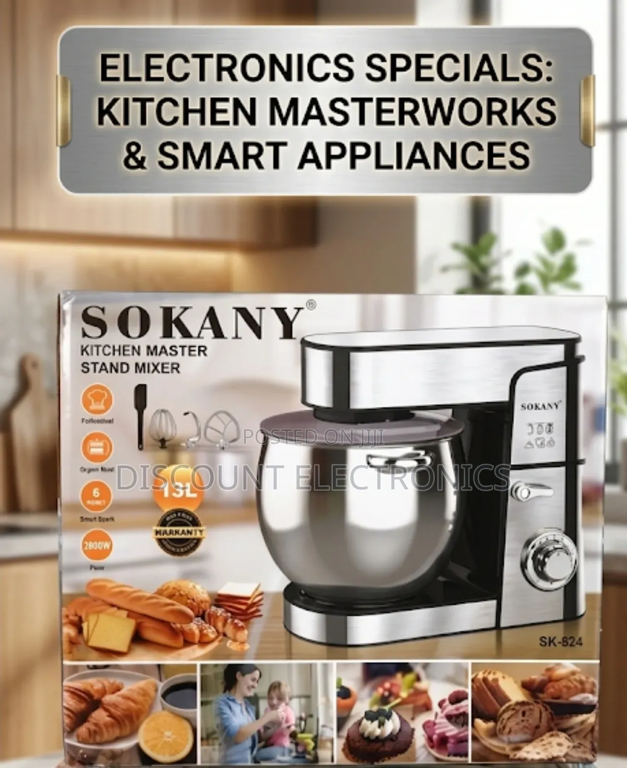 Mega Kitchen Sale: Sokany 13l 2000w Stand Mixer